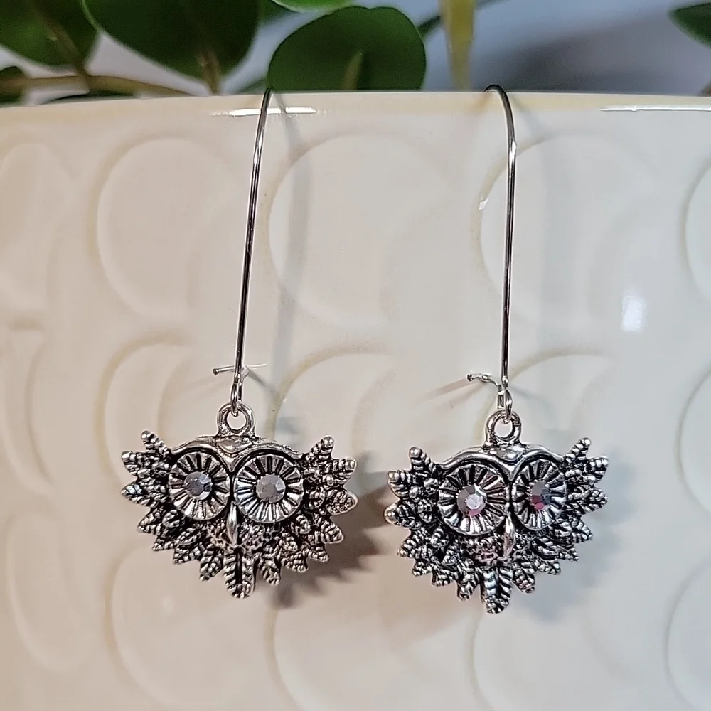 🔥LAST PAIR🔥 Owl Vintage Style Long Drop Earrings